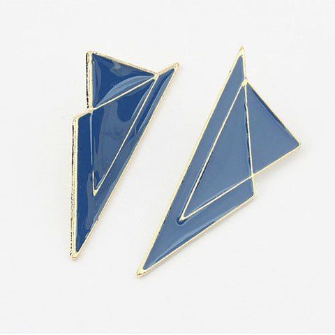 RoseGal Pair of  Colored Glazed Multi Triangle Design Earrings For Women