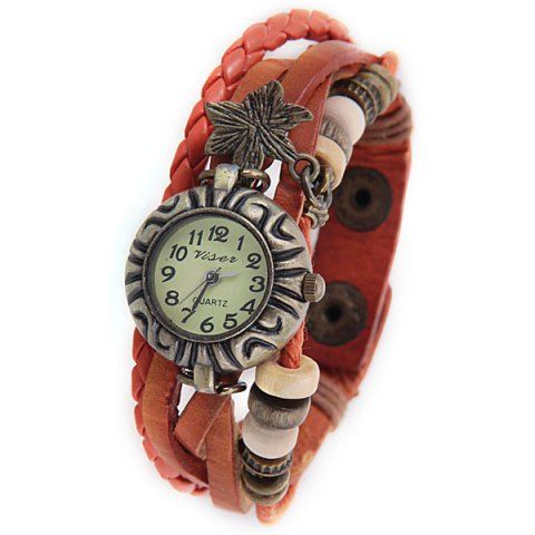 RoseGal Visec 4006 Flower Pattern Design Quartz Bracelet Watch for Women