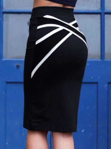RoseGal Criss Cross Bodycon Skirt For Women
