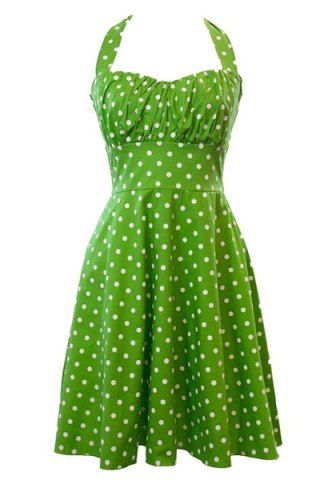 RoseGal Halter Polka Dot Print Sleeveless Dress For Women