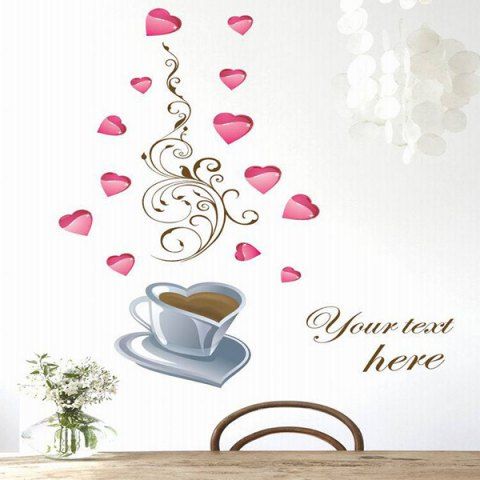 RoseGal DIY Heart Pattern Home Decoration PVC Decorative Wall Stickers