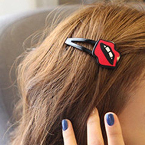 RoseGal Cute Red Lip Hairpin For Women