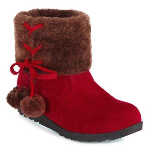 RoseGal Lace Up Design Snow Boots For Women