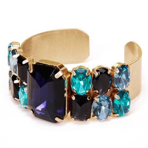 RoseGal Vintage Faux Gemstone Geometric Cuff Bracelet For Women