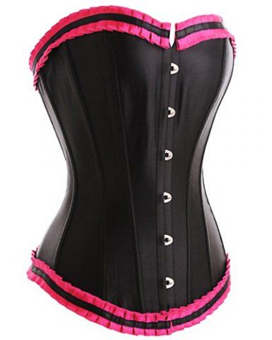RoseGal Strapless Laciness Pleated Lace Up Corset