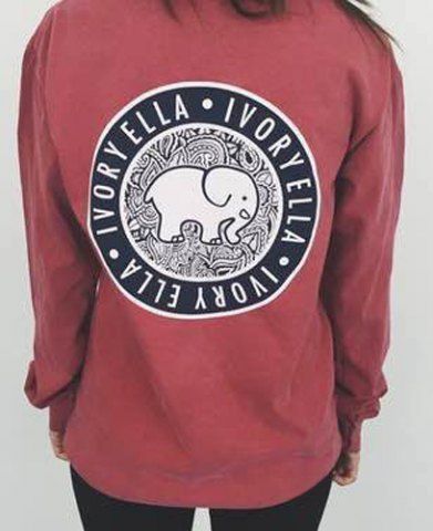 RoseGal Long Sleeve Elephant and Letter Printed Pullover Sweatshirt