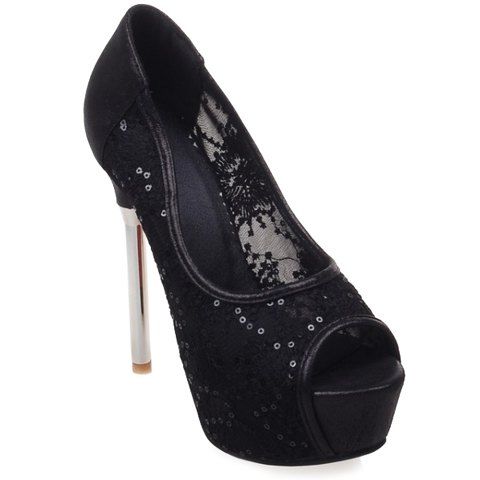 RoseGal Stiletto Heel Design Peep Toe Shoes For Women