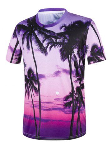 Tropical Palm Tree 3D Print T-Shirt