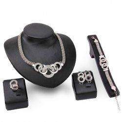 A Suit of Hollowed Circle Jewelry Set
