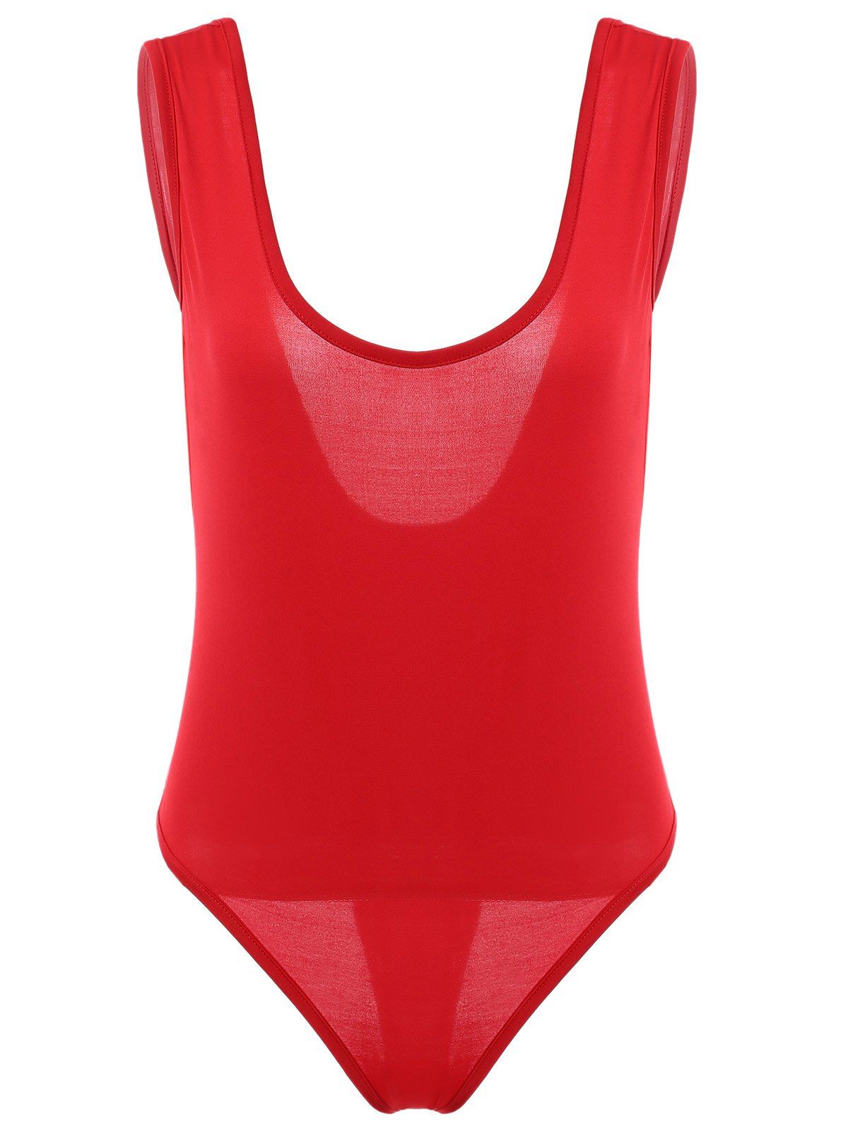 Red Chic Plunging Neck Red One Piece Swimwear For Women | RoseGal.com