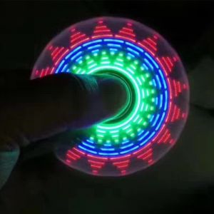 Electroplated Fidget Spinner with 18 Changing Patterns LED Light