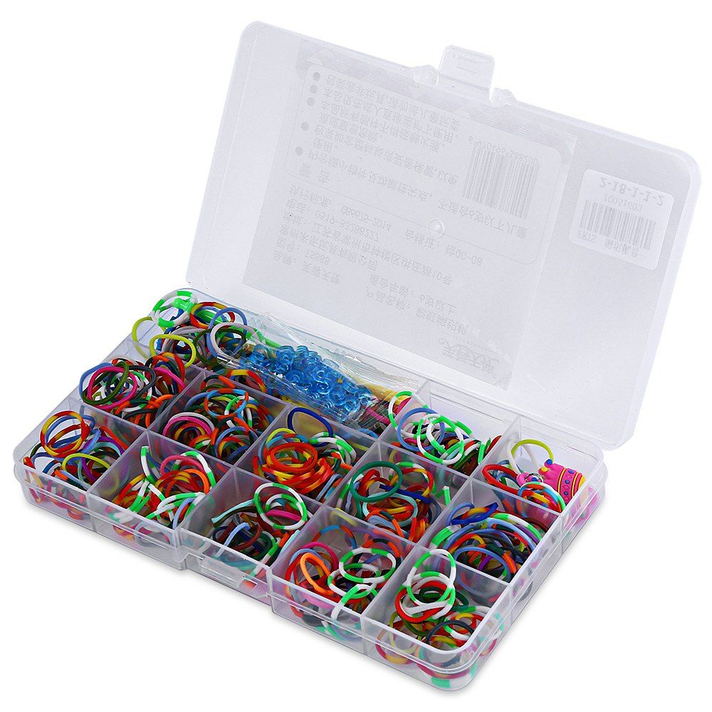 Colorful Rubber Loom Band Kit DIY Toy for Children